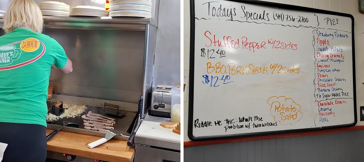 Dave's Diner Menu