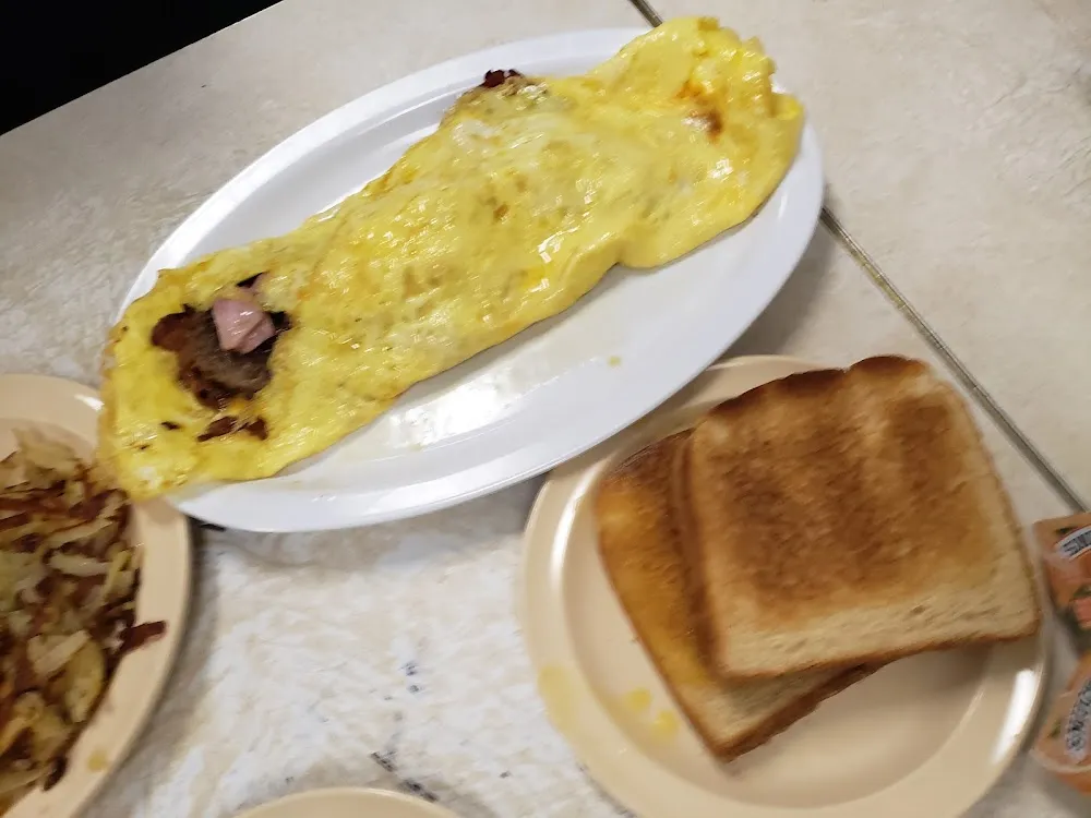 Big Omelet and Toast